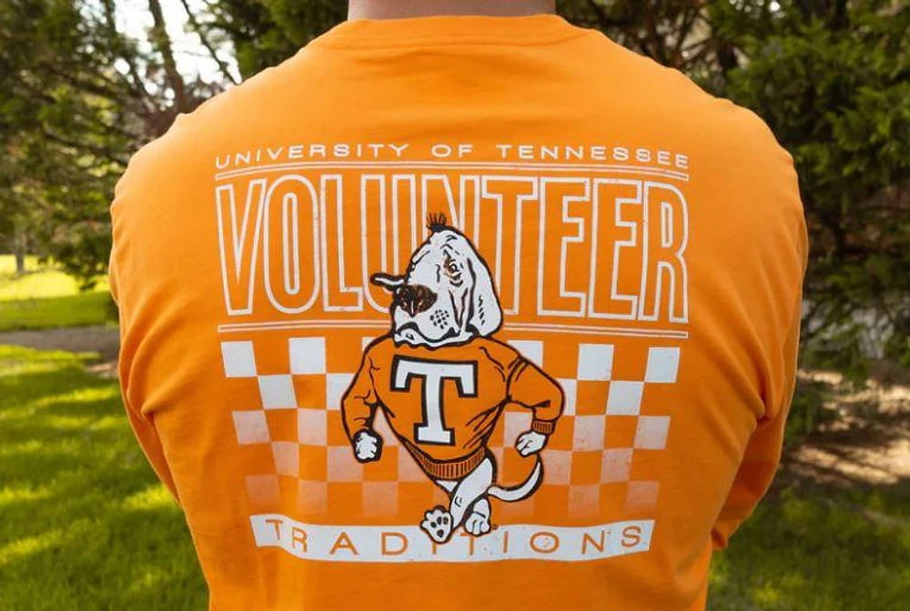 Tennessee Volunteer Traditions Smokey Checkerboard Long Sleeve Pocket Tee