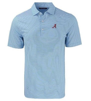 Alabama Cutter & Buck Eco Forge Double Stripe Polo