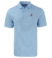 Alabama Cutter & Buck Eco Forge Double Stripe Polo