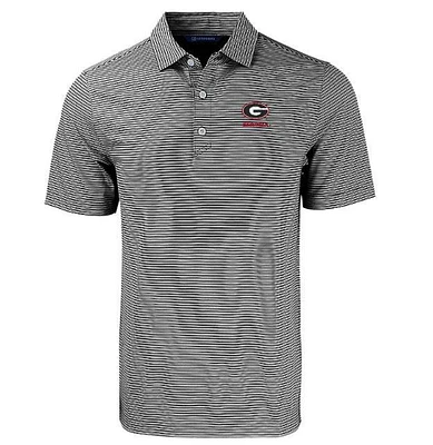 Georgia Cutter & Buck Eco Forge Double Stripe Polo