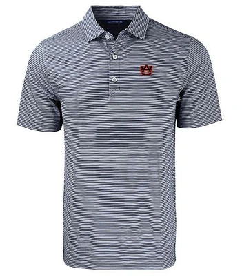 Auburn Cutter & Buck Eco Forge Double Stripe Polo