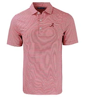 Alabama Cutter & Buck Eco Forge Double Stripe Polo