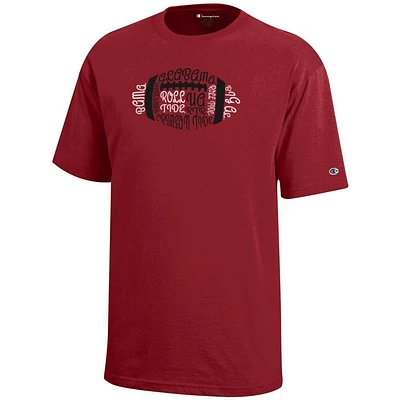 Alabama Champion YOUTH Football Typeface Tee