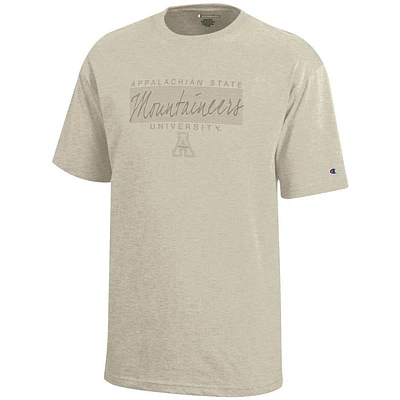 App State Champion YOUTH Tonal Script Stack Tee