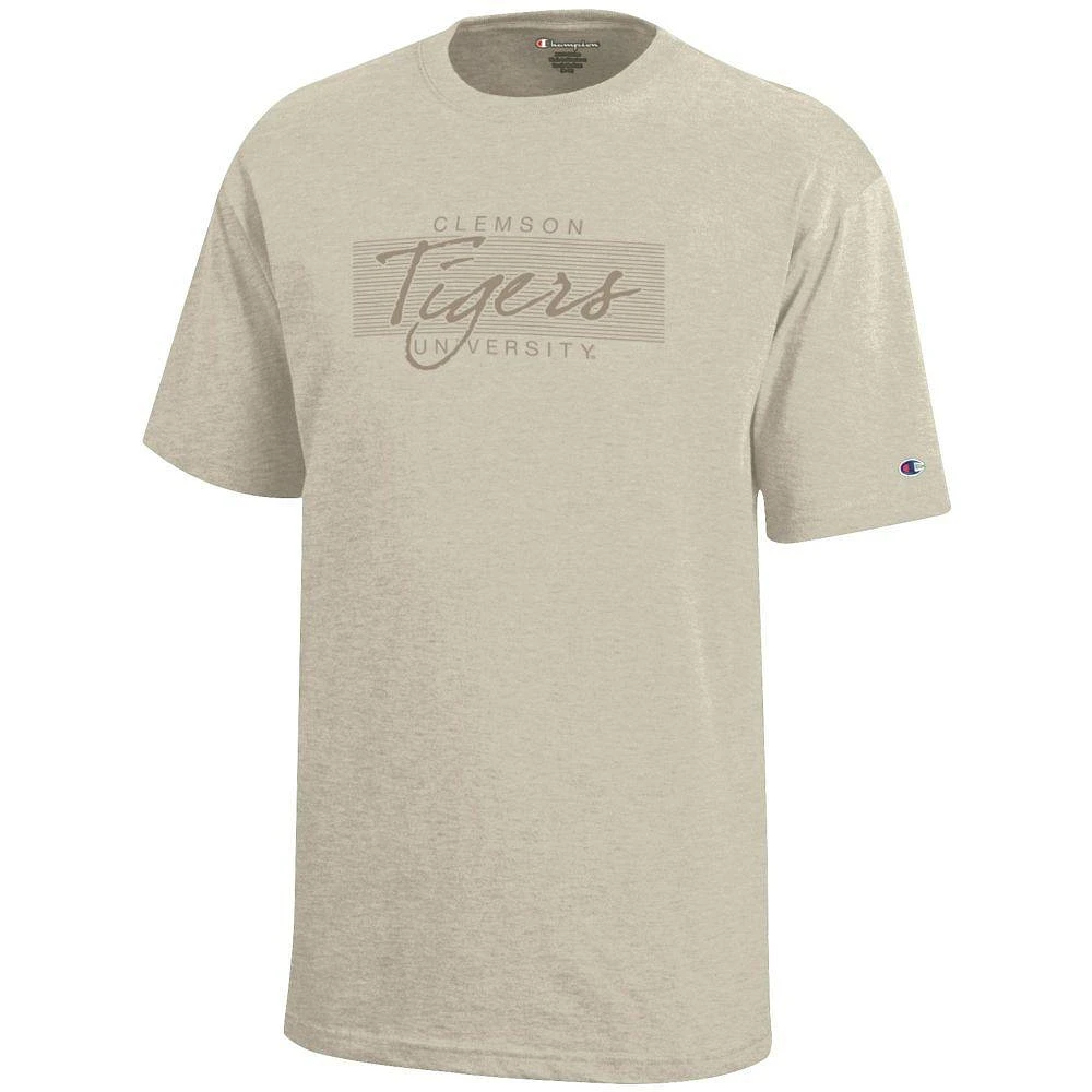 Clemson Champion YOUTH Tonal Script Stack Tee