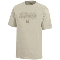 Nebraska Champion YOUTH Tonal Script Stack Tee