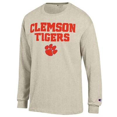 Clemson Champion Straight Stack Long Sleeve Tee