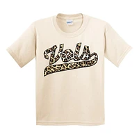 Tennessee YOUTH Leopard Print Vols Script Tee