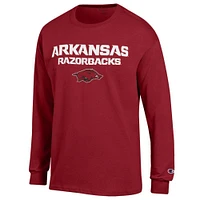 Arkansas Champion Straight Stack Long Sleeve Tee