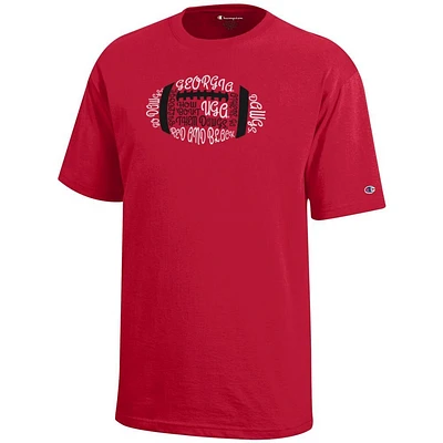 Georgia Champion YOUTH Football Typeface Tee