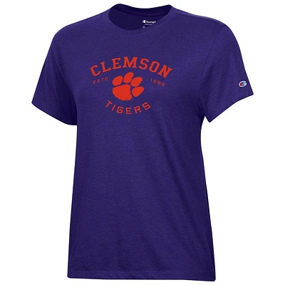 Clemson Champion Women's Core Arch Logo Tee