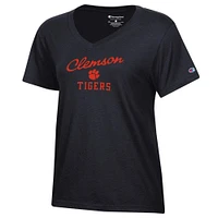 Clemson Champion Women's Core Slant Script V-Neck