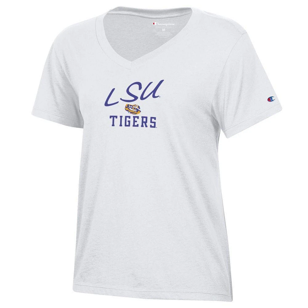 LSU Champion Women's Core Slant Script V-Neck