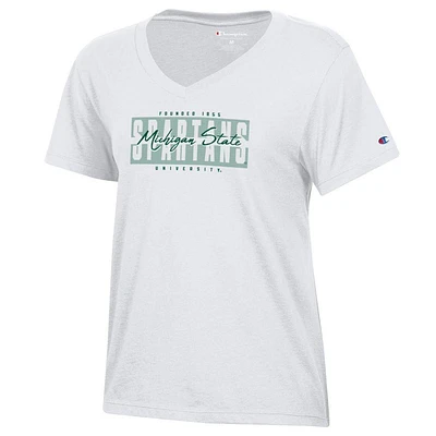 Michigan State Champion Women's Core Script Bars V-Neck