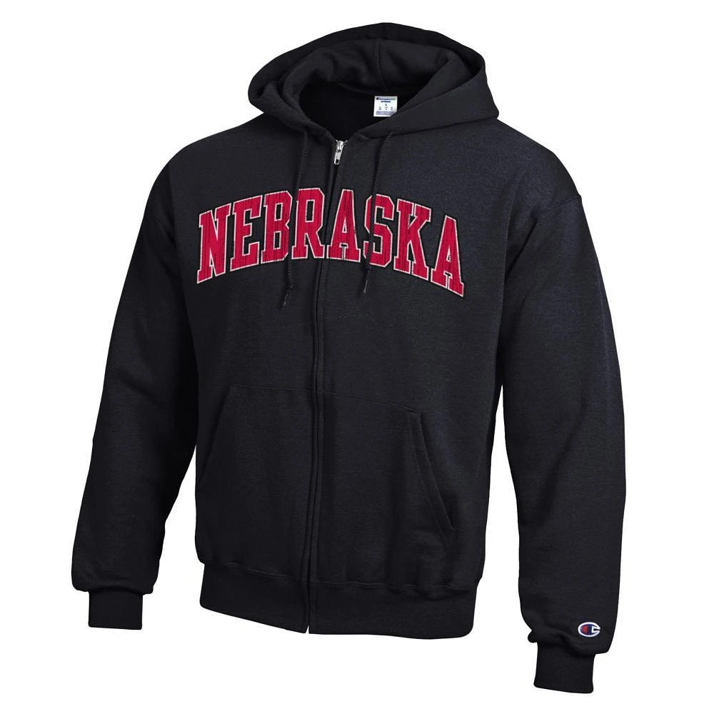 Nebraska Champion Arch Full Zip Hoodie