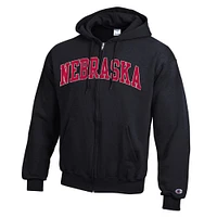 Nebraska Champion Arch Full Zip Hoodie