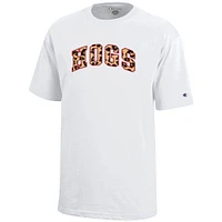 Arkansas Champion YOUTH Leopard Print Arch Tee