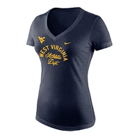 West Virginia Nike Women's Tri-Blend V-Neck Tee