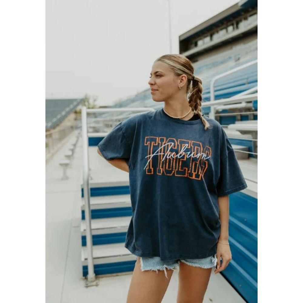 Auburn Gameday Social Owens Oversized Band Tee