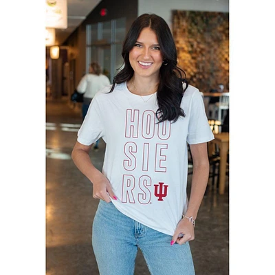 Indiana Gameday Social Stafford Stacked Comfort Tee