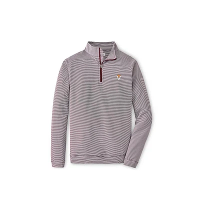 Virginia Tech Peter Millar Vault Perth Mini Stripe 1/4 Zip Pullover