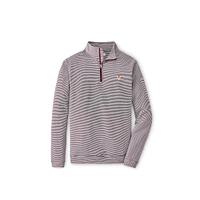 Virginia Tech Peter Millar Vault Perth Mini Stripe 1/4 Zip Pullover