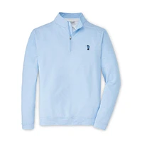 UNC Peter Millar Heel Perth Mini Stripe 1/4 Zip Pullover