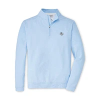 UNC Peter Millar Vault Ram Perth Mini Stripe 1/4 Zip Pullover