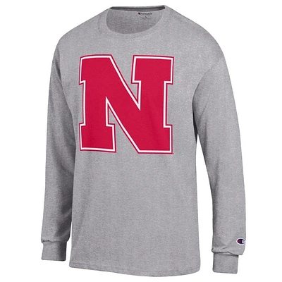 Nebraska Champion Giant Logo Long Sleeve Tee