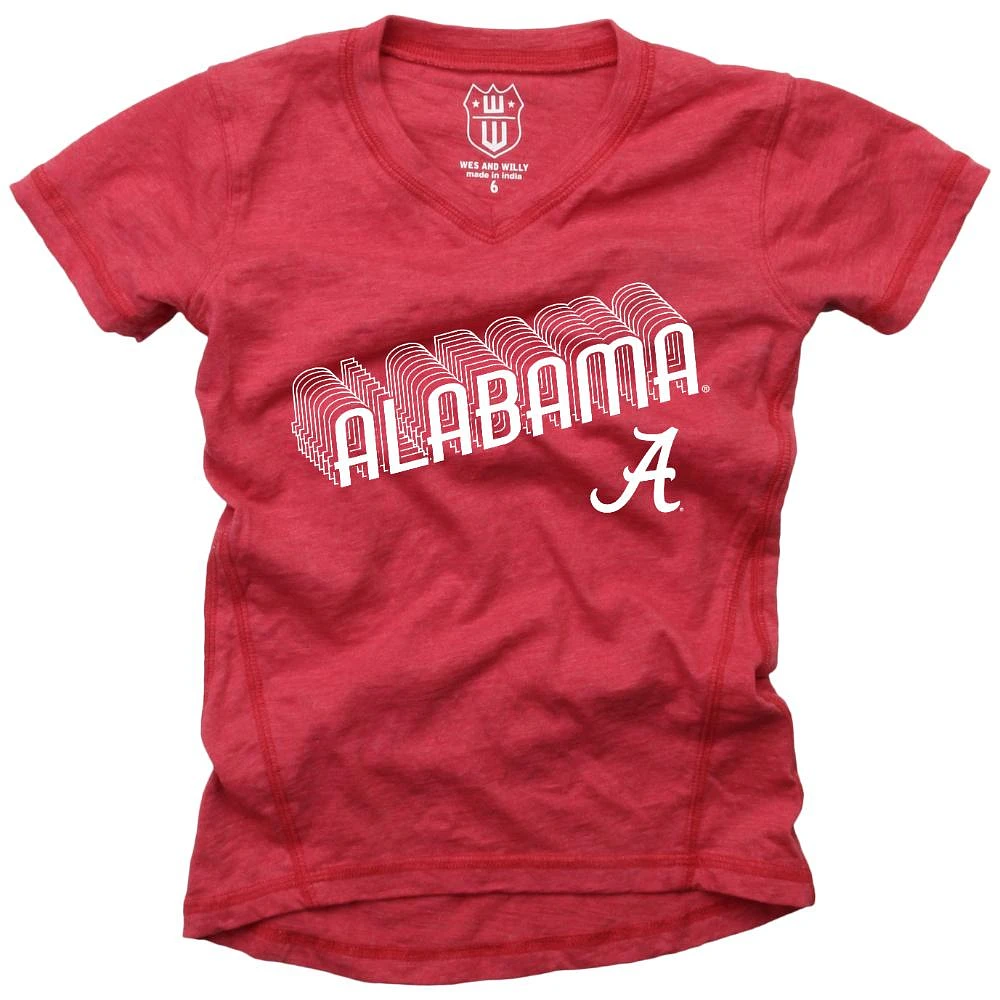 Alabama Wes and Willy Kids Blend Slub Tee