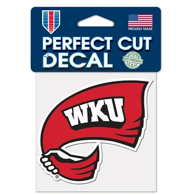 Western Kentucky 4 x 4 Towel Perfect Cut Decal