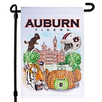 Auburn Watercolor Garden Flag