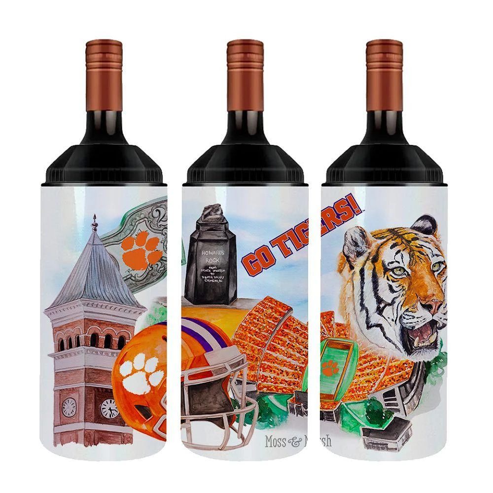 Clemson Watercolor Wine Bottle Chiller