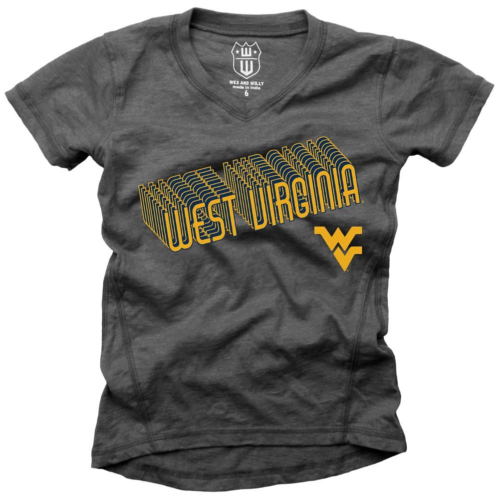 West Virginia Wes and Willy YOUTH Blend Slub Tee