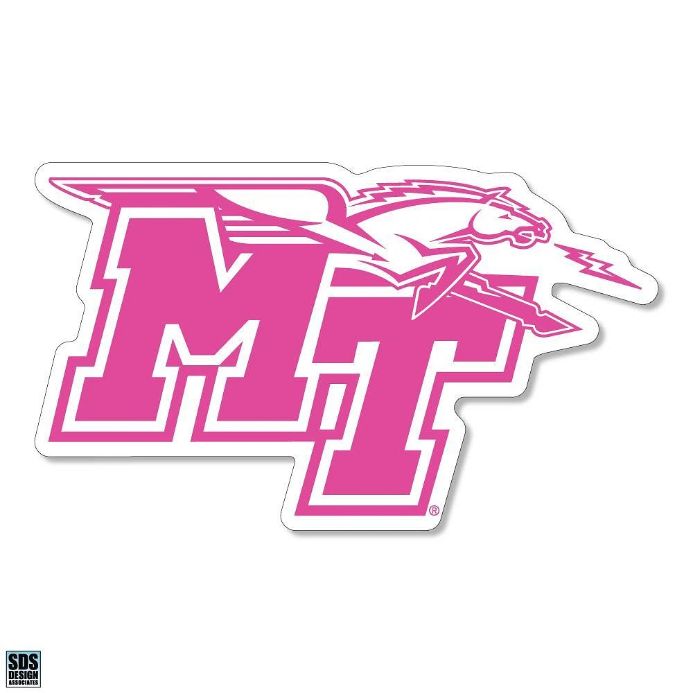MTSU Decal Pink MT Mascot Logo 3