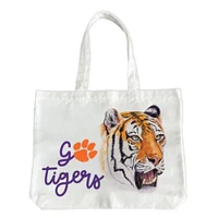 Clemson Mascot Watercolor Tote Bag