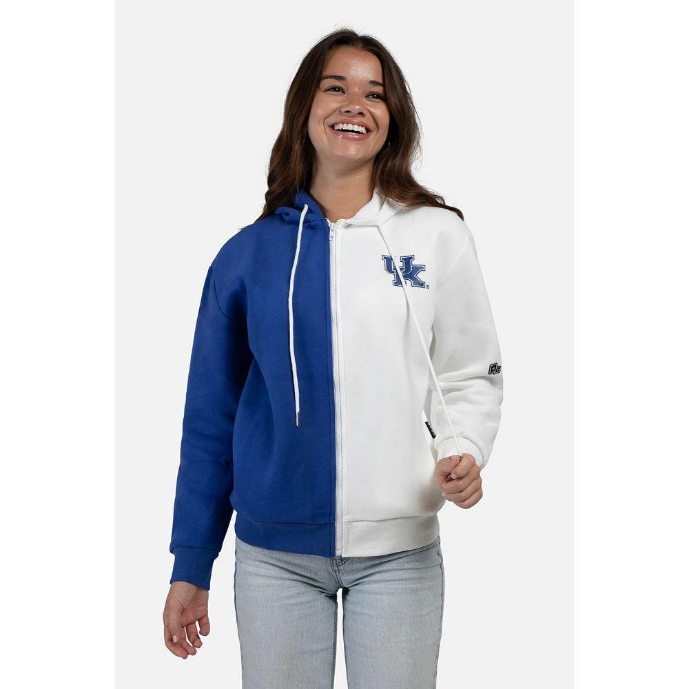 Kentucky Hype And Vice Color Block Zip Up Hoodie