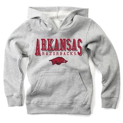 Arkansas Wes and Willy Kids Stacked Logos Fleece Hoody