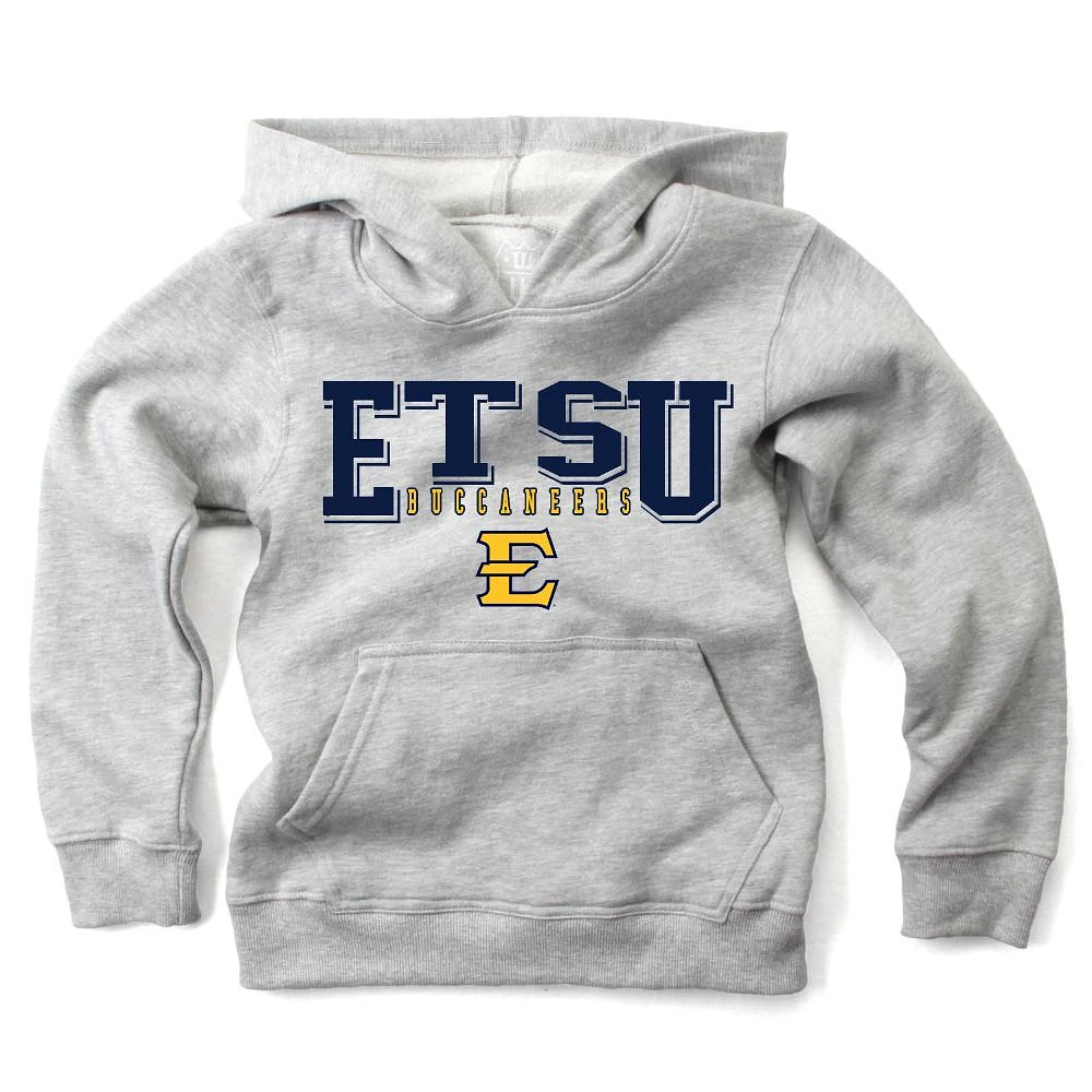 ETSU Wes and Willy Kids Stacked Logos Fleece Hoody