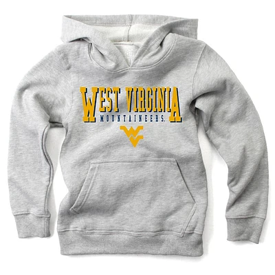 West Virginia Wes and Willy Kids Stacked Logos Fleece Hoody