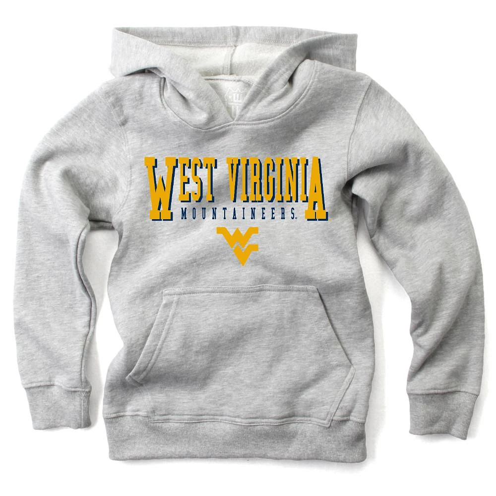 West Virginia Wes and Willy Toddler Stacked Logos Fleece Hoody