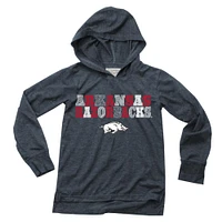 Arkansas Wes and Willy Kids Triblend Drop Tail Hoodie