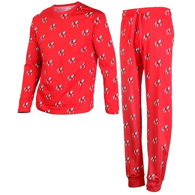 Georgia Wes and Willy All Over Logo Long Sleeve Tee Pant Set