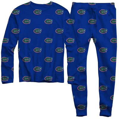 Florida Wes and Willy All Over Logo Long Sleeve Tee Pant Set