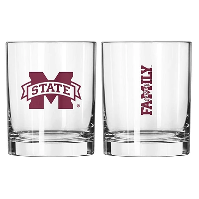 Mississippi State 14 Oz Gameday Rocks Glass