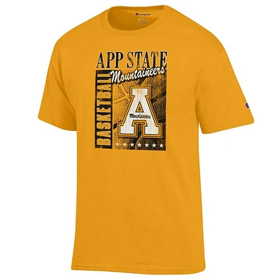 App State Champion Retro Basketball Rectangle Tee