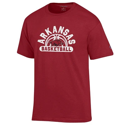 Arkansas Champion Wordmark Arch Basketball Tee