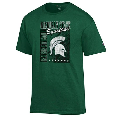 Michigan State Champion Retro Basketball Rectangle Tee