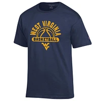 West Virginia Champion Wordmark Arch Basketball Tee