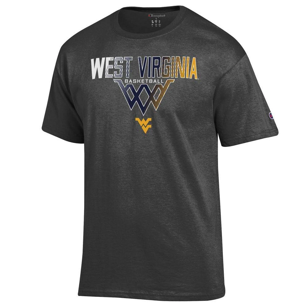 West Virginia Champion Wordmark Basketball Net Tee